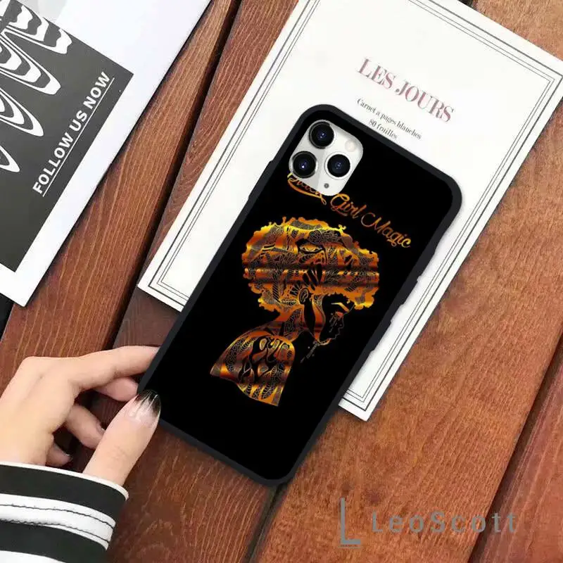 

Melanin Poppin Aba Black Girl Phone Case for iPhone 11 12 pro XS MAX 8 7 6 6S Plus X 5S SE 2020 XR
