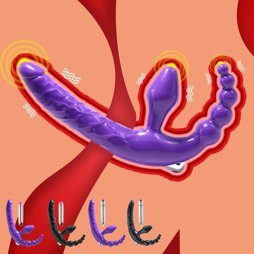 Вибратор с 3 головками вибрационные секс игрушки для мужчин 10 частот точки G