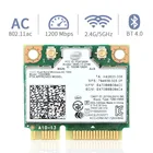 Двухдиапазонная беспроводная карта для Intel 7260 7260HMW ac Mini PCI-E 2,4 ГГц5 ГГц, Wlan, Wi-Fi, Bluetooth 4,0, 1802 acabGn с антенной