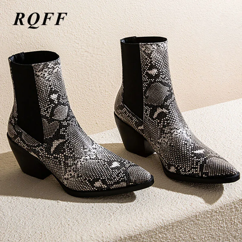 Женские ботильоны на блочном каблуке черные или белые ботинки из искусственной