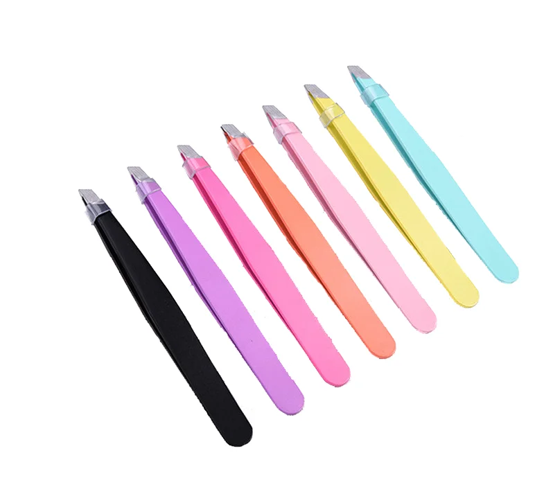 Фирменный пинцет для бровей розовое золото зажимы нержавеющая сталь удаление