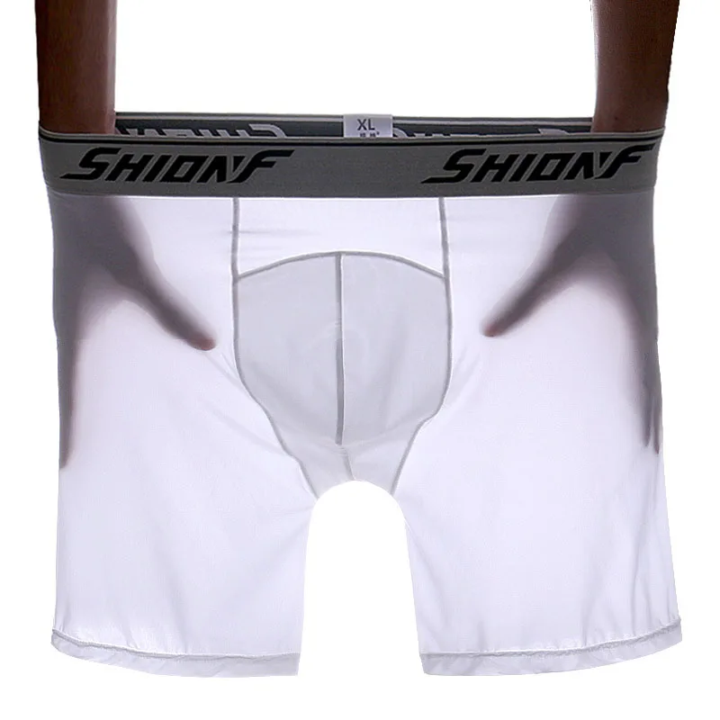 Длинное Мужское нижнее белье боксеры шорты мужские высокое качество ледяной