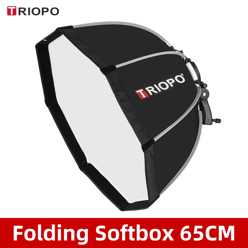65cm Softbox Triopo 55 см 65 см 90 см Speedlite переносной восьмиугольный зонтик софтбокс+ ячеистая сетка для внешней вспышки софтбокс для Canon Nikon Godox - Цвет: 65cm Softbox