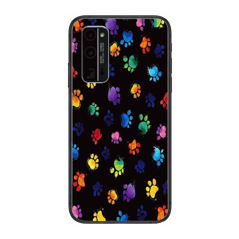 

Flower Shockproof Cute Phone Case Hull For Huawei Honor 8 9 10 20 30 A S Lite Pro 5g i Black Back Soft Cell Cover Pretty