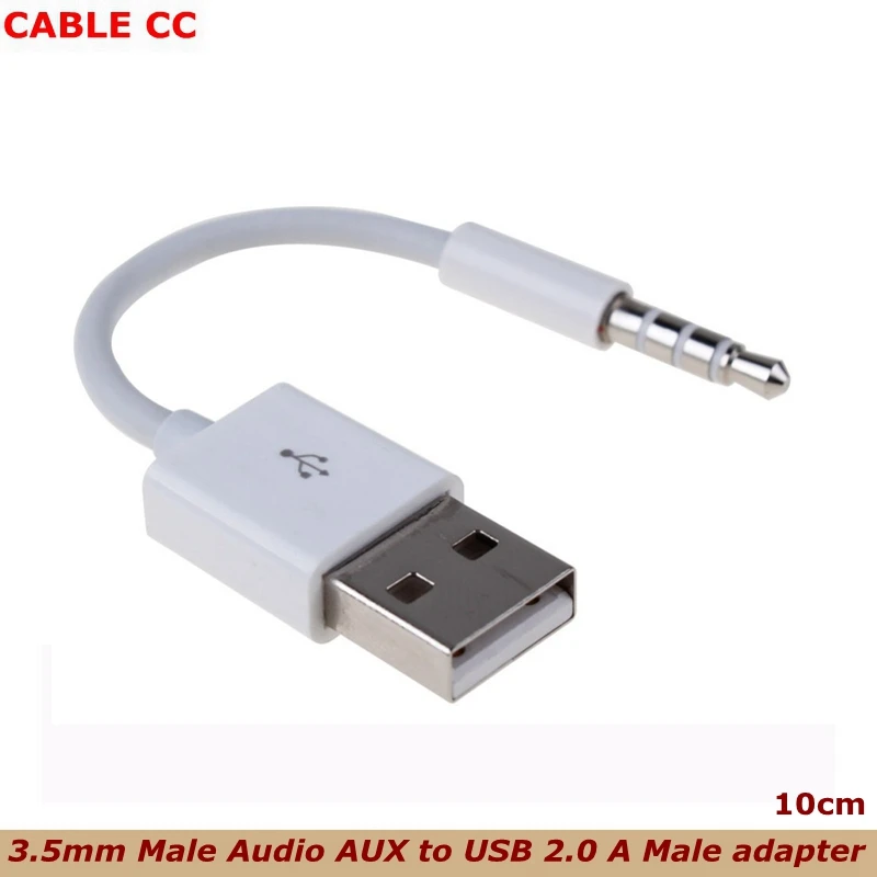 10 см 3 5 мм мужской аудио AUX к USB 2 0 A Мужской адаптер зарядный кабель для автомобиля