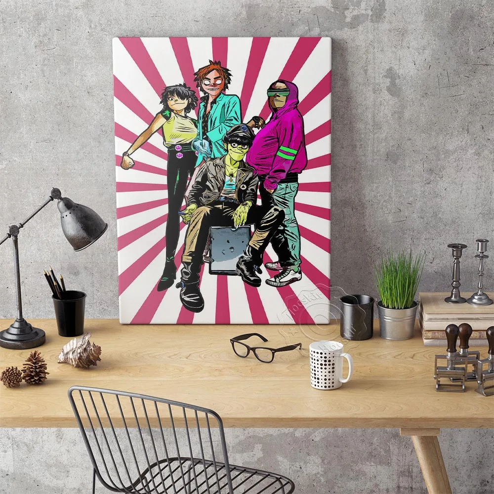 

2021 Gorillaz Wall Picture, 2D Noodle Russel Hobbs Murdoc Niccals Art Prints, England Virtual Anime Band Wall Stickers, Gift