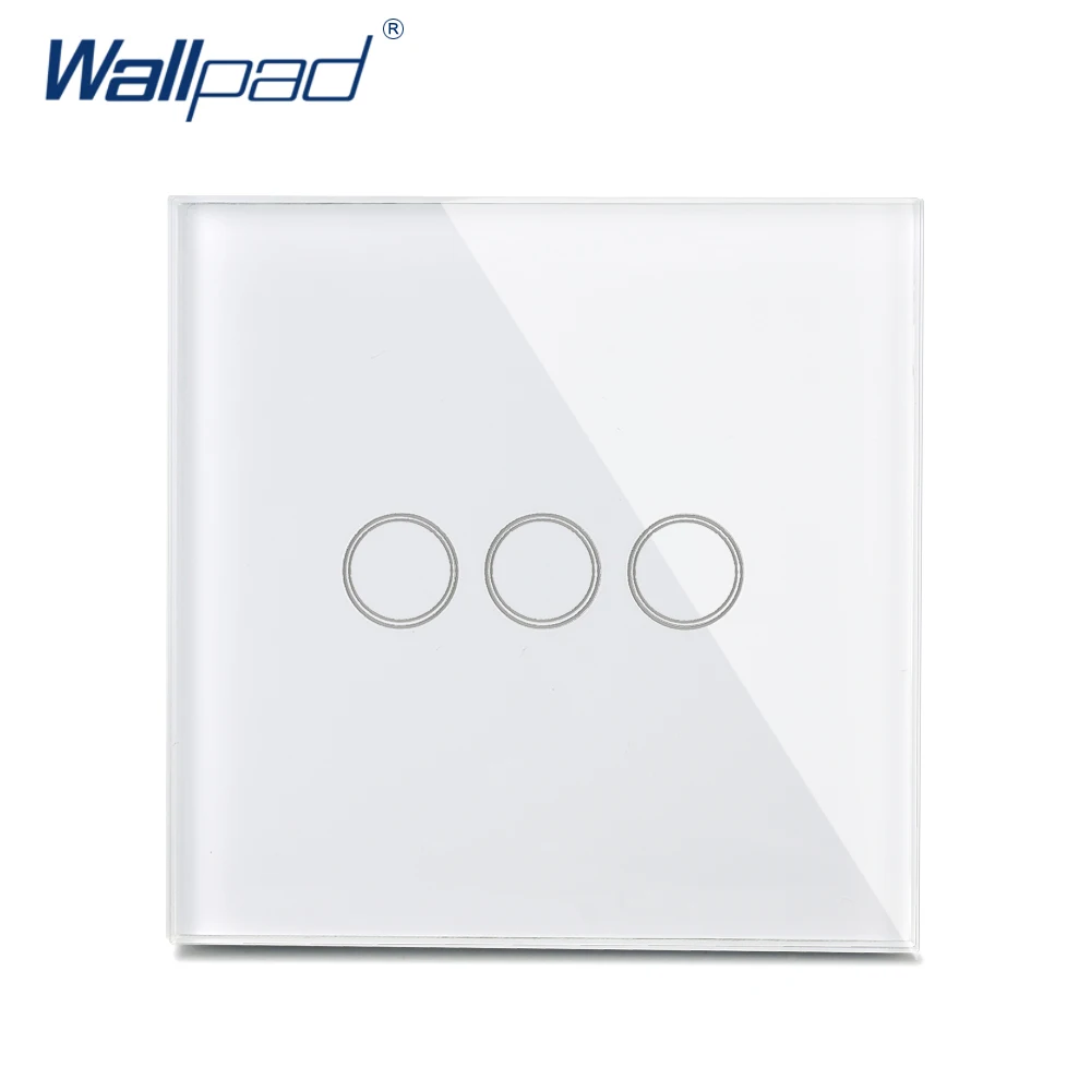 Настенный сенсорный выключатель роскошная панель из хрустального стекла с 3