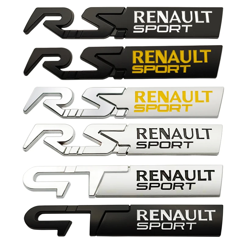 3D металлический значок задний GT RS Sport эмблема хвостовая часть Стикеры для Renault duster