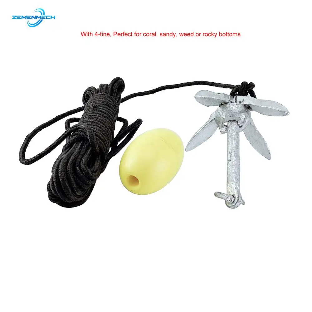 

Carbon Steel 4-Tine Folding Grapnel Anchor Umbrella Anchor Docking Boat Deck Hardware Marine Yacht Sailboat Watercraft Quality