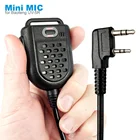 Мини PTT LED плечевой динамик микрофон для KENWOOD TK-3107 BAOFENG BF-888s UV-5R HYT Walkie Talkie двухстороннее радио
