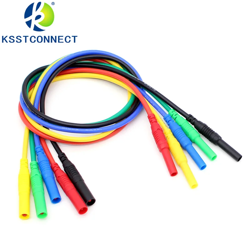 Фото TL652 высокое качество 13AWG гибкий силиконовый удлинитель Тестовые провода 4 мм штекер банан разъем для гнезда №1