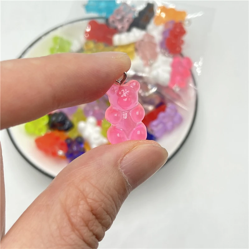 Акриловые Мини-подвески в виде медведя для изготовления милых сережек Кулонов