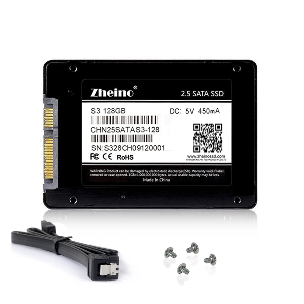 Zheino SSD 128/256 GB/512 GB/1 ТБ 2,5 ''SATA3 3D Nand Flash TLC 6 ГБ/сек. Внутренний твердотельный жесткий диск диски для настольных ПК