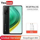 Глобальная версия Xiaomi Mi 10T Pro 5G смартфон 8 ГБ 128 ГБ256 ГБ 108MP Тройная камера NFC Snapdragon 865 144 Гц 5000 мАч, мобильный телефон