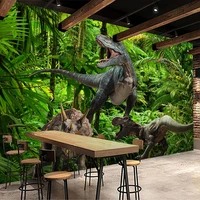 custom photo wallpaper 3d dinosaur forest rainforest landscape mural bedroom self adhesive wall murals wall papers home decor