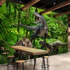 Пользовательские фото обои 3D Динозавр лес непромокаемый пейзаж настенная спальня самоклеящиеся настенные росписи БУМАГИ домашний декор