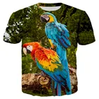 Новинка лета 2021, футболка с изображением попугая, Мужская футболка в стиле ретро-хоп, мужская и женская одежда с 3d рисунком, повседневные топы, свитшот, футболки