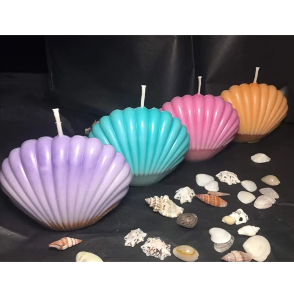 DIY Candle Mould Plastic 3D Sea Shell Shape Aromatherapy Mold Handmade Plaster Clay Soap Scallop Making Home Decor | Дом и сад