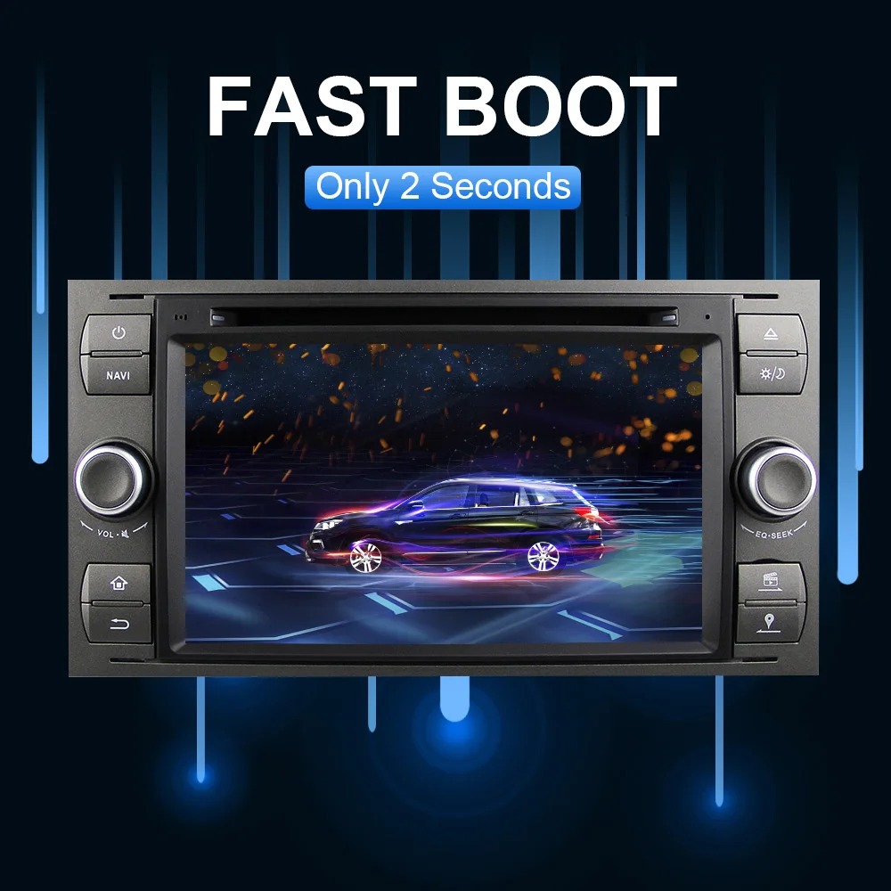 Online Eunavi 2 Din Android Auto Radio GPS Für Ford Mondeo S-max Fokus C-MAX Galaxy Fiesta Transit Fusion Verbinden Kuga Multimedia DVD
