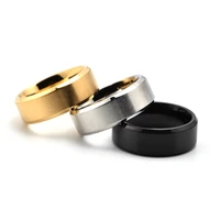 mixmax 100pcs stainless steel rings for men women 6mm 8mm gold black silver plated fashion jewelry couple ring wholesale lot