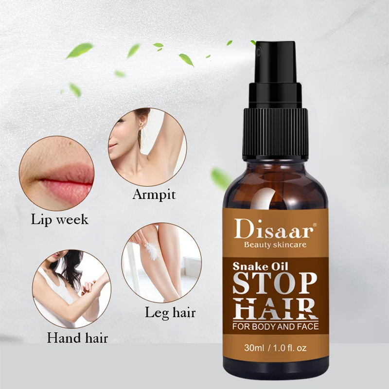 

30ml Snake Oil Stop Hair With Natural Herb And Plant Extracts Shrink Hair Follicles Nourish Smoothing Body Hair Removal