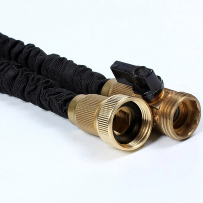 

Expandable 100FT Garden Hose Pipe Durable& Felxible - 8 Function Spray Tool/Hose Hanger/Storage Bag/Brass Fitting
