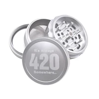 420 4 layers aircraft aluminum tobacco herb grinder with exquisite diamond teethmetal weed crusher smoking accessories gift men