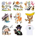 Термонаклейки для Глажка одежды патчи термо-Стикеры для одежды Diy животных патч Flex прокладочный материал с поливинилхлоридная клей в полоску с надписью 