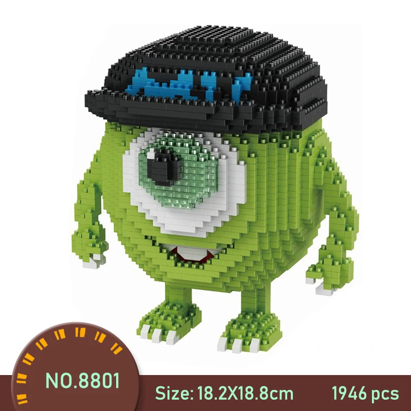 

1946pcs + Cartoon Monster Model Mini Building Block DIY Big Eye Monster Assembled Building Block Children's Educational Toy Gift