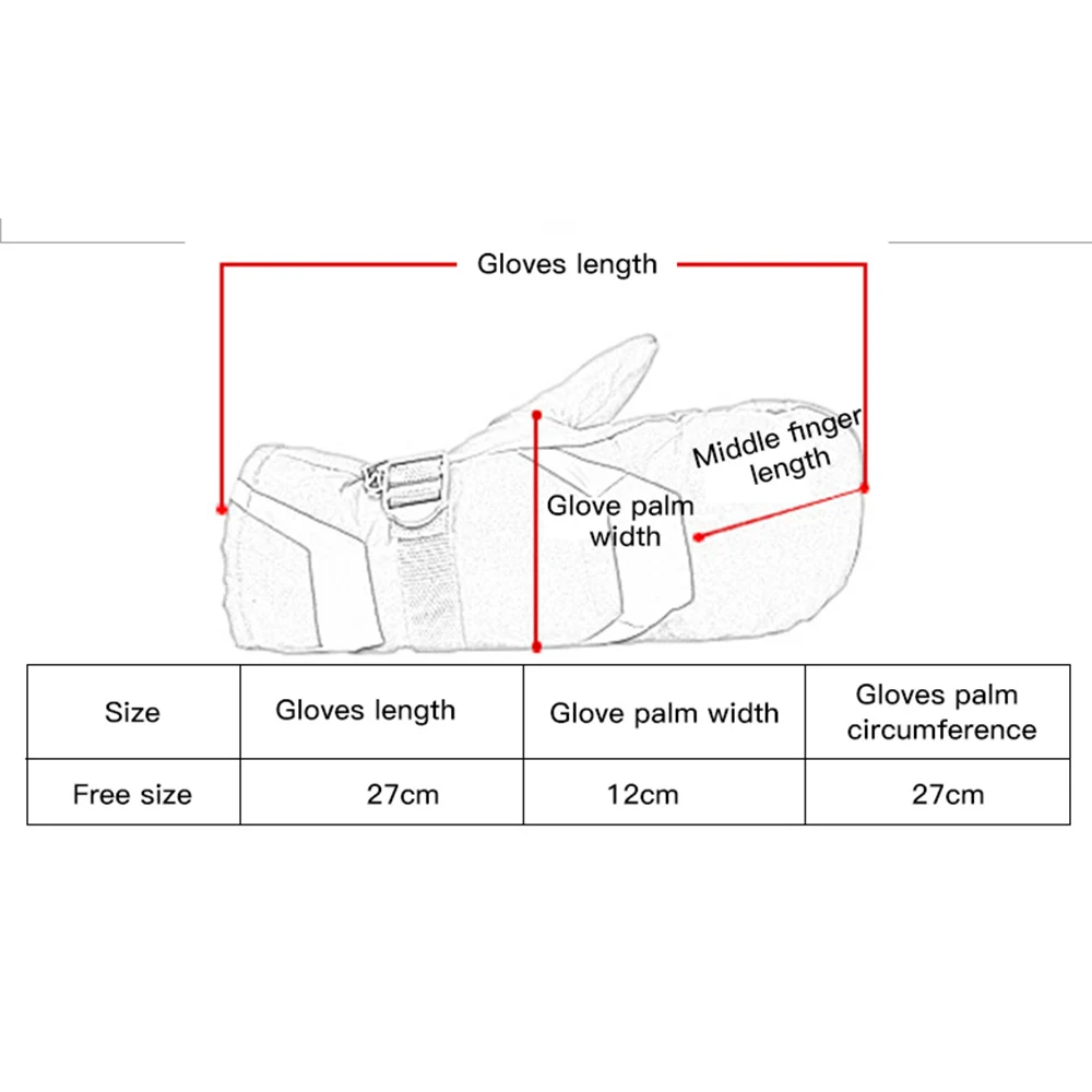 Мужские лыжные перчатки для сноуборда водонепроницаемые теплые верховой езды