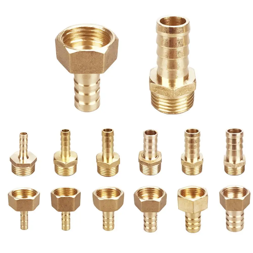 Латунный фитинг для труб с наружной резьбой 1/4 дюйма пневматический соединитель