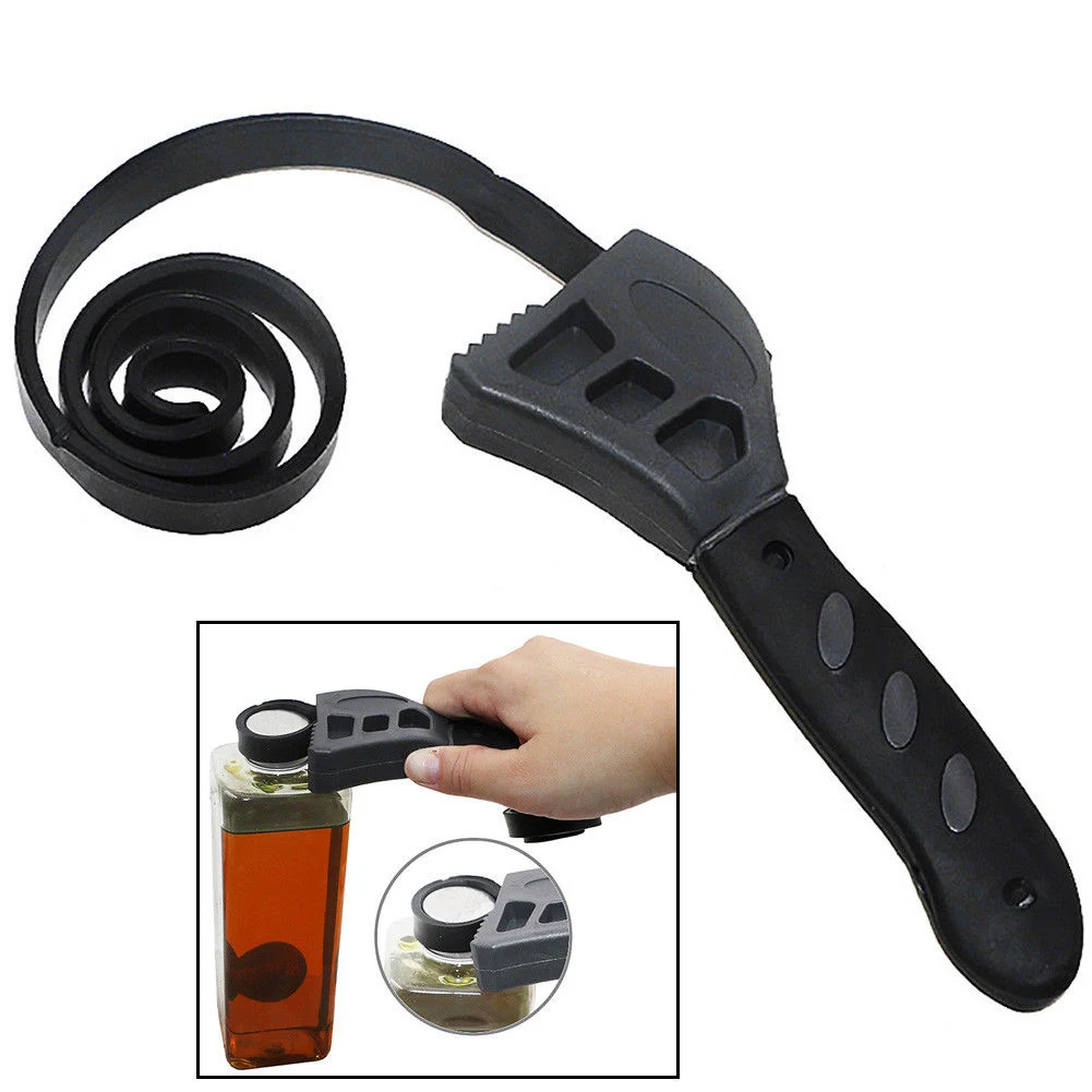 Car Repair Tools Multitool Universal Wrench Black Rubber Strap Adjustable Spanner For Any Shape Opener Hand Tool 21*2.7*1.5cm |