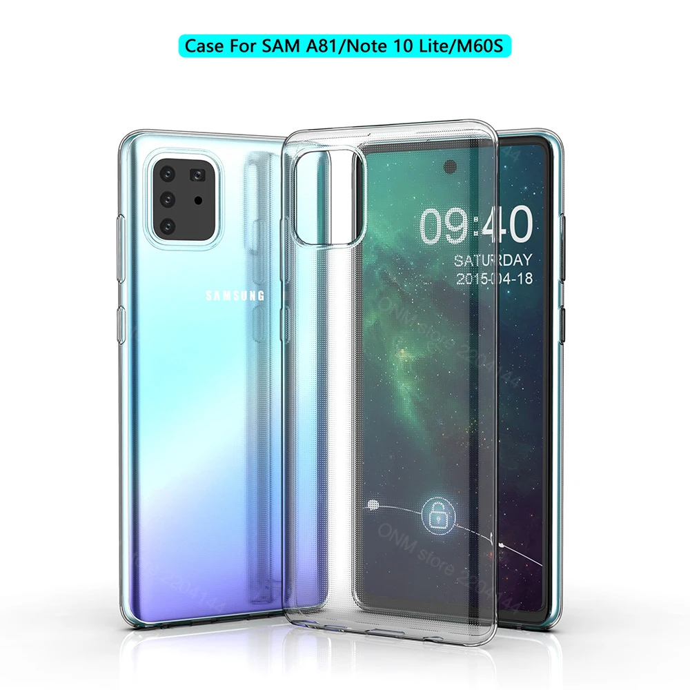 Чехол для Samsung Galaxy Note 10 Lite TPU силиконовый прозрачный чехол Бампер Мягкий SM N770F