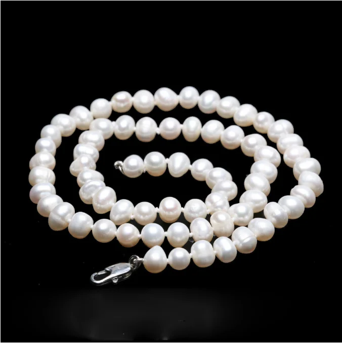 Ожерелье-чокер ручной работы из натурального пресноводного жемчуга | Украшения и