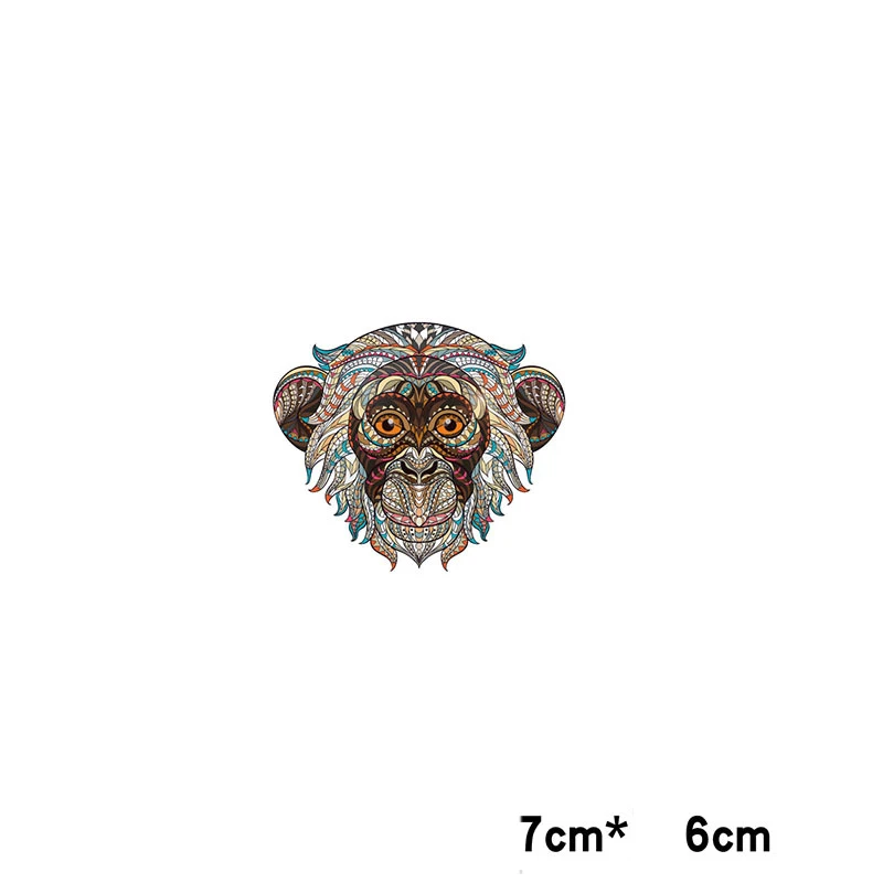 Нашивки с утюгом в виде обезьяны для одежды наклейки животными всей семьи