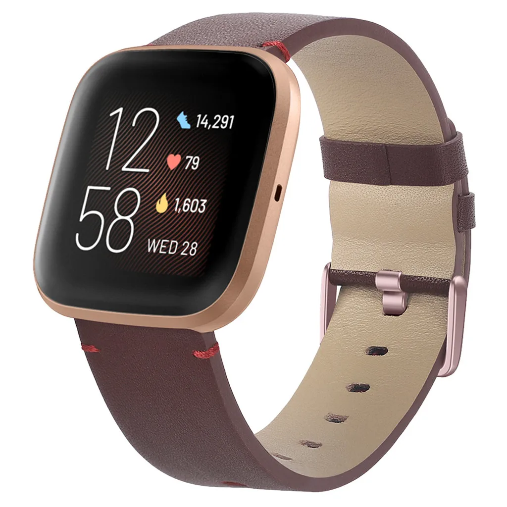 

Wristband Replacement Luxury Leather Strap For Fitbit Versa 2 Smart Watch Strap