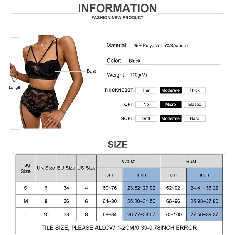 Сексуальное женское нижнее белье с черным ремнем Сетчатое кружевное стринги