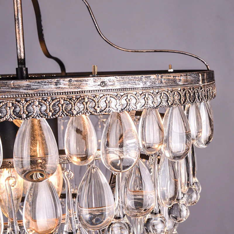 Новый дизайн американские и европейские ретро хрустальные люстры в виде капель