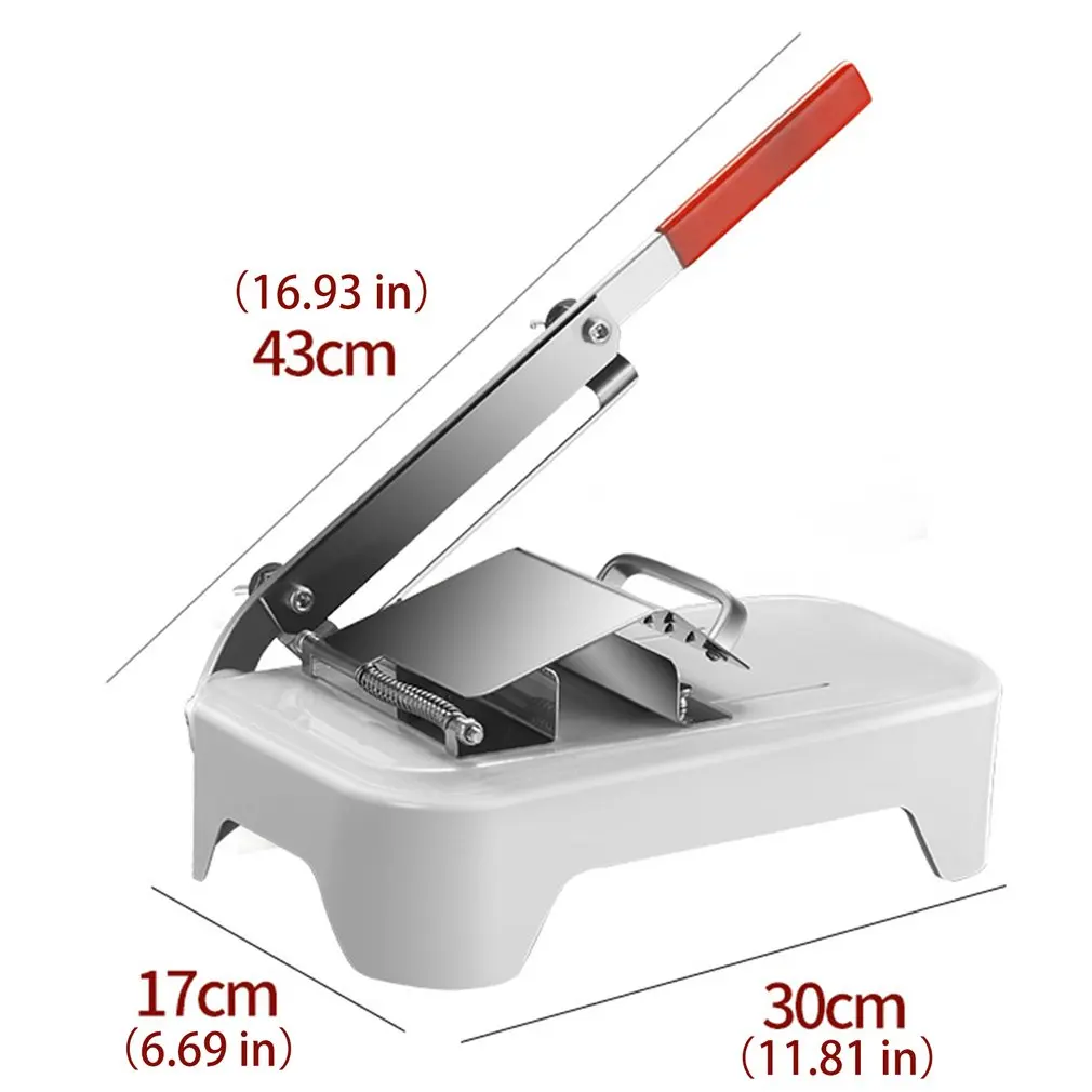 

1 Piece Frozen Meat Slicer Manual Slicer Stainless Steel Ginseng Cutter Lamb Slicer Beef Slicer Vegetable Cutter Random Color