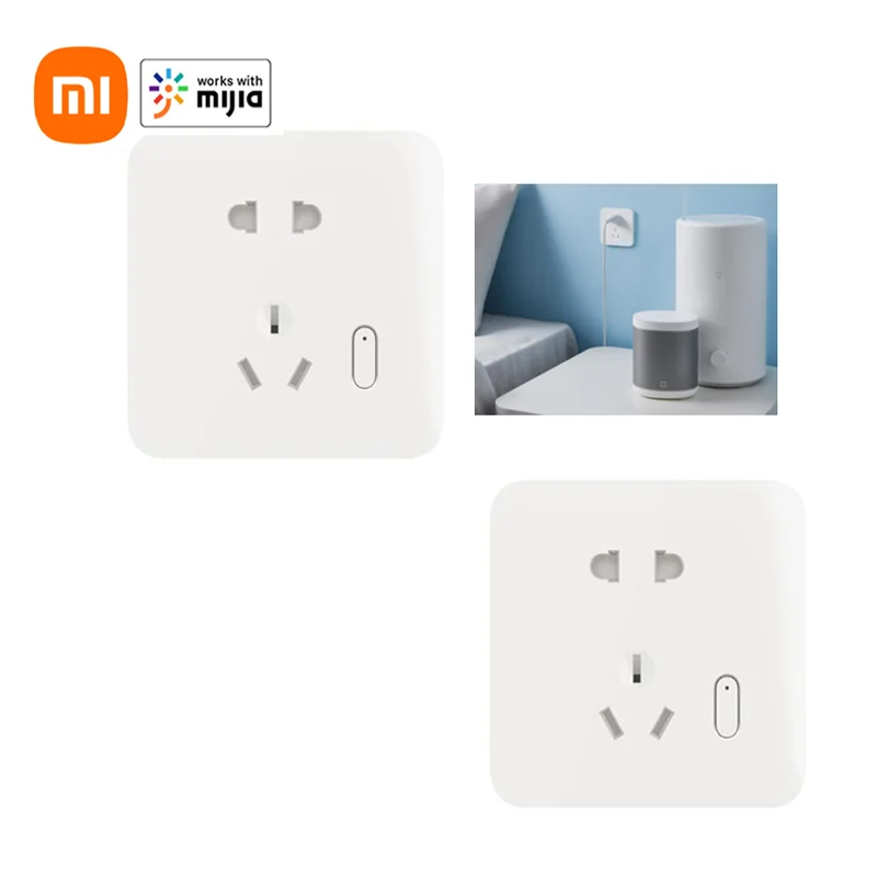 

2021 Xiaomi Mijia Smart Wall Power Socket Voice Control OTA Upgrade Intelligent Linkage Plug Sockets Home Outlet 250V Socket