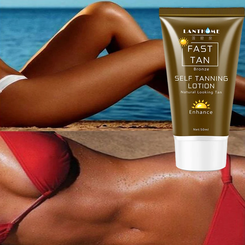 

50ml Sunless Self Tanning Lotion Bronze Quickly Coloring Face Body Natural Tan Cream