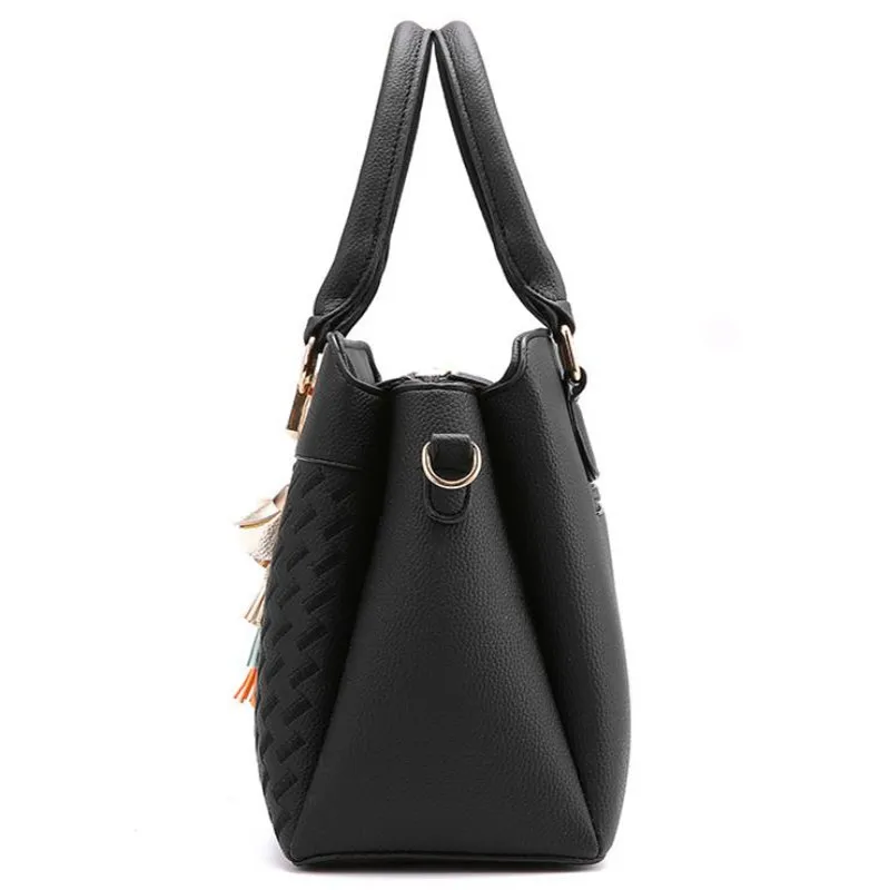 

2021 Fashion Women Handbags Tassel PU Leather Totes Bag Top-Handle Embroidery Crossbody Bag Shoulder Bag Lady Simple Hand Bags