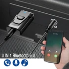 3 в 1 гарнитура Bluetooth 5,0 автомобильный комплект 3,5 мм разъем AUX стерео аудио приемник и передатчик адаптер для MP3 динамик ТВ ПК fg05