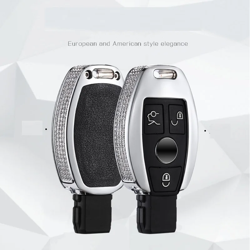 

Luxury Diamond Auto Key Crystal Shell Car Smart Key Case Cover for Mercedes-Benz A/B/C/E/ML/GL/S/GLA/GLK/CLS/CLA W204 W205 W212