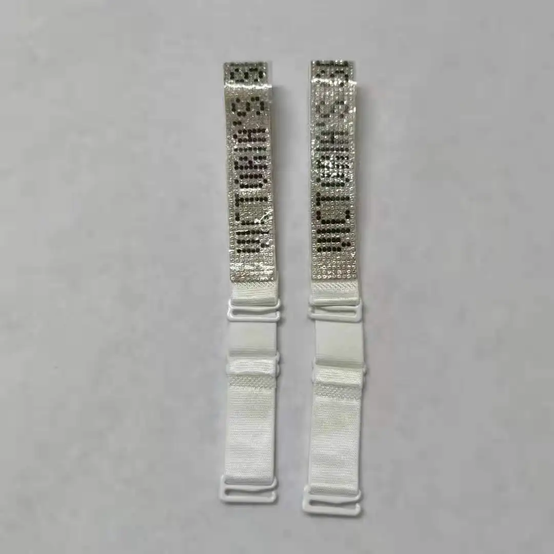 

Rhinestone Bra Bra Straps Woman Breast Tape Women Accessories Detachable and Adjustable Shoulder Strap Pink 1.8*35CM