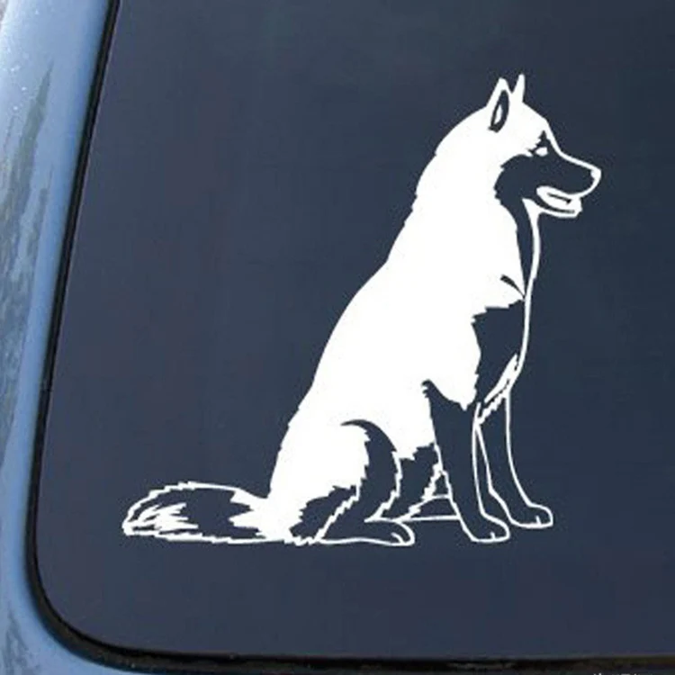Reflective Dog Car Stickers Husky pet dog personality decorative stickers black/whtie | Автомобили и мотоциклы