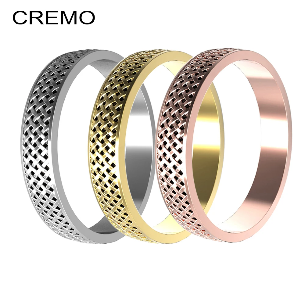 Женские винтажные кольца Cremo сменные вязаные из нержавеющей стали|Кольца| |