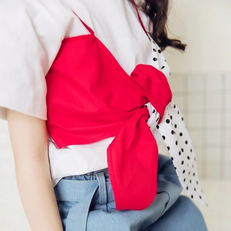 Детская футболка для девочек хлопковая в полоску с бантом стиле пэчворк белые