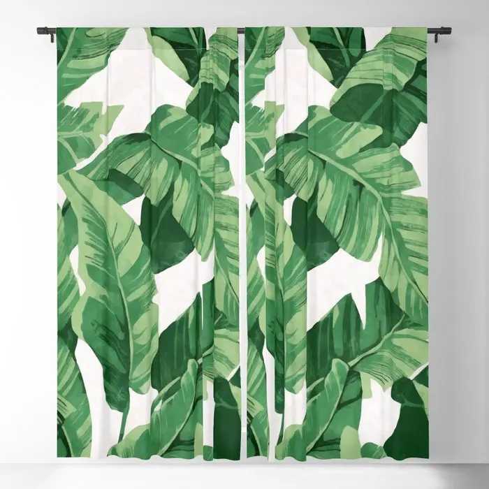 

Tropical Banana Leaves IV Blackout Curtains 3D Print Window Curtains For Bedroom Living Room Decor Window Treatments