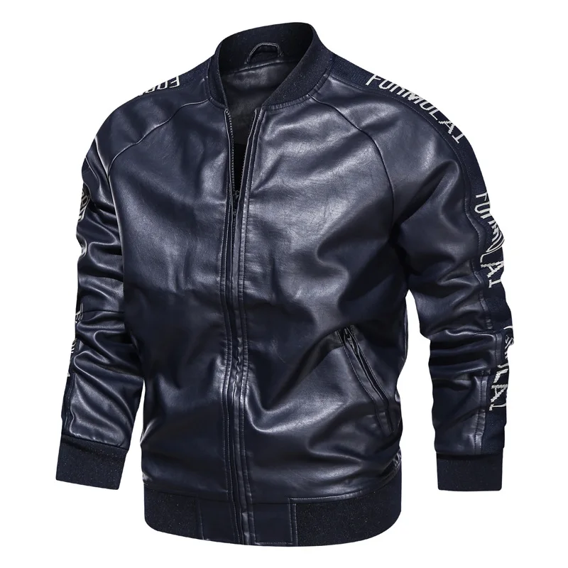 Оптовая продажа 2020 Новая Осенняя кожаная куртка Мужская модная бейсбольная с